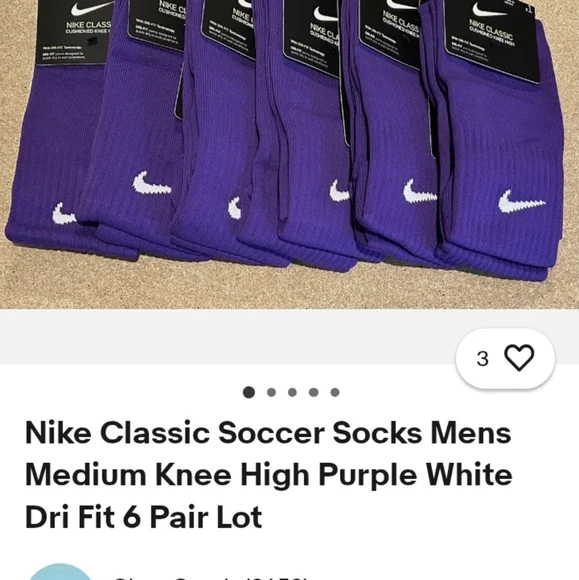 Nike Purple Pack Comfort Socks $5 Each - Picture 3 of 3